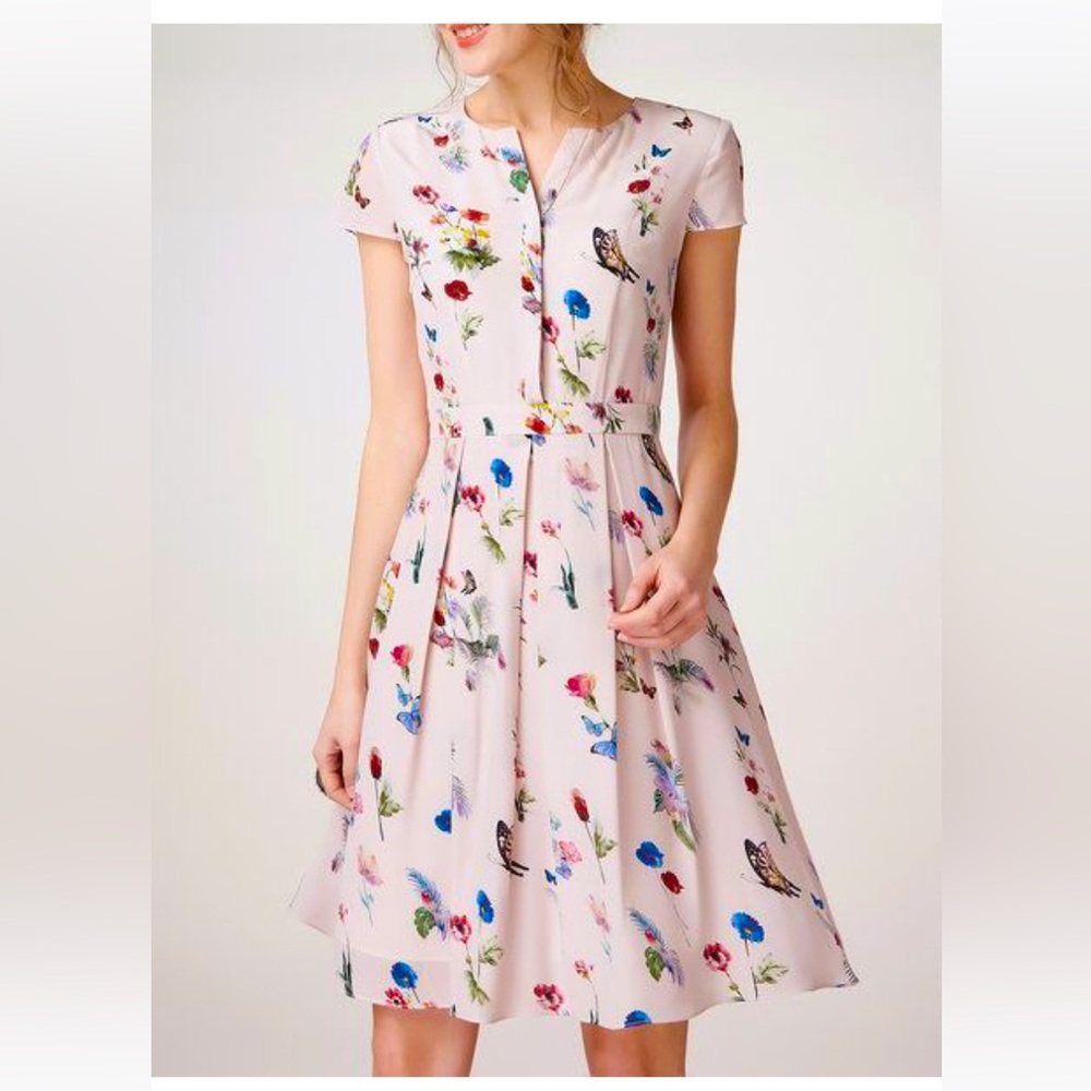 Like New floral pink cocktail dress, small